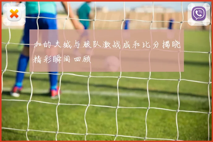 加的夫城与狼队激战成和比分揭晓精彩瞬间回顾